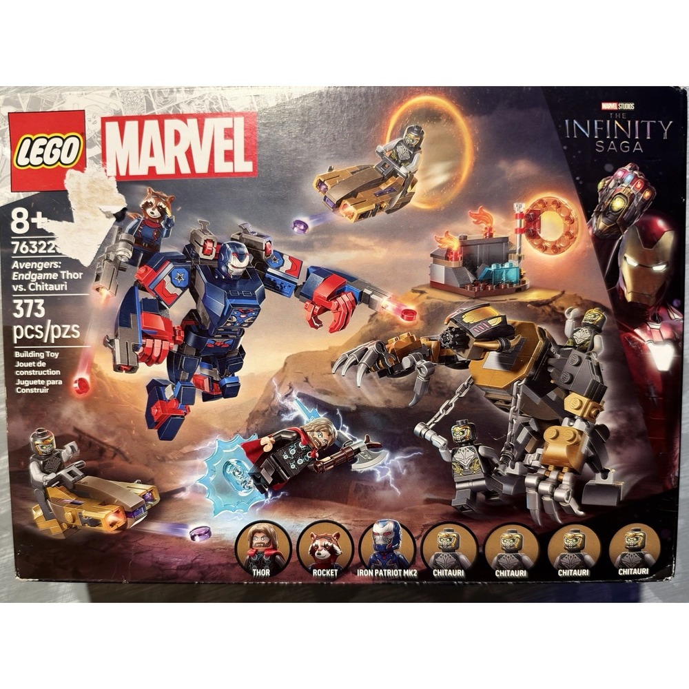 LEGO Marvel: Avengers: Endgame Thor vs. Chitauri (76322) 373 Pieces Brand New